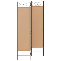 Produktbild för 4-panelig rumsavskiljare Beige 160 x 180 cm Tyg