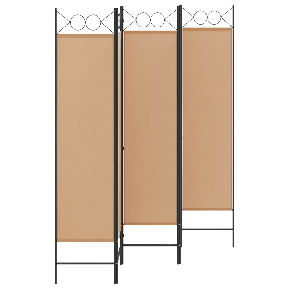 Produktbild för 5-panel rumsavskiljare Beige 200 x 180 cm Tyg