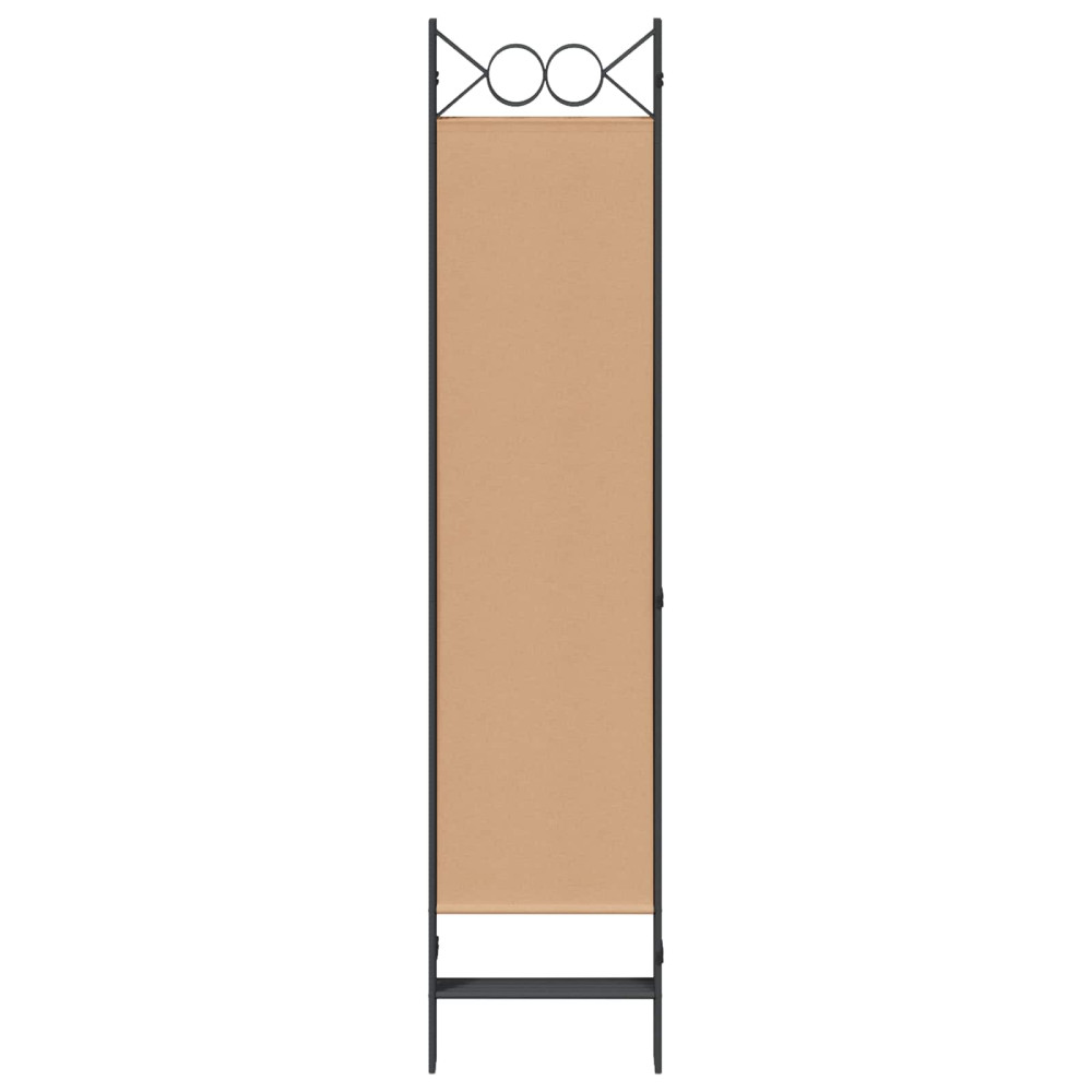 Produktbild för 5-panel rumsavskiljare Beige 200 x 180 cm Tyg