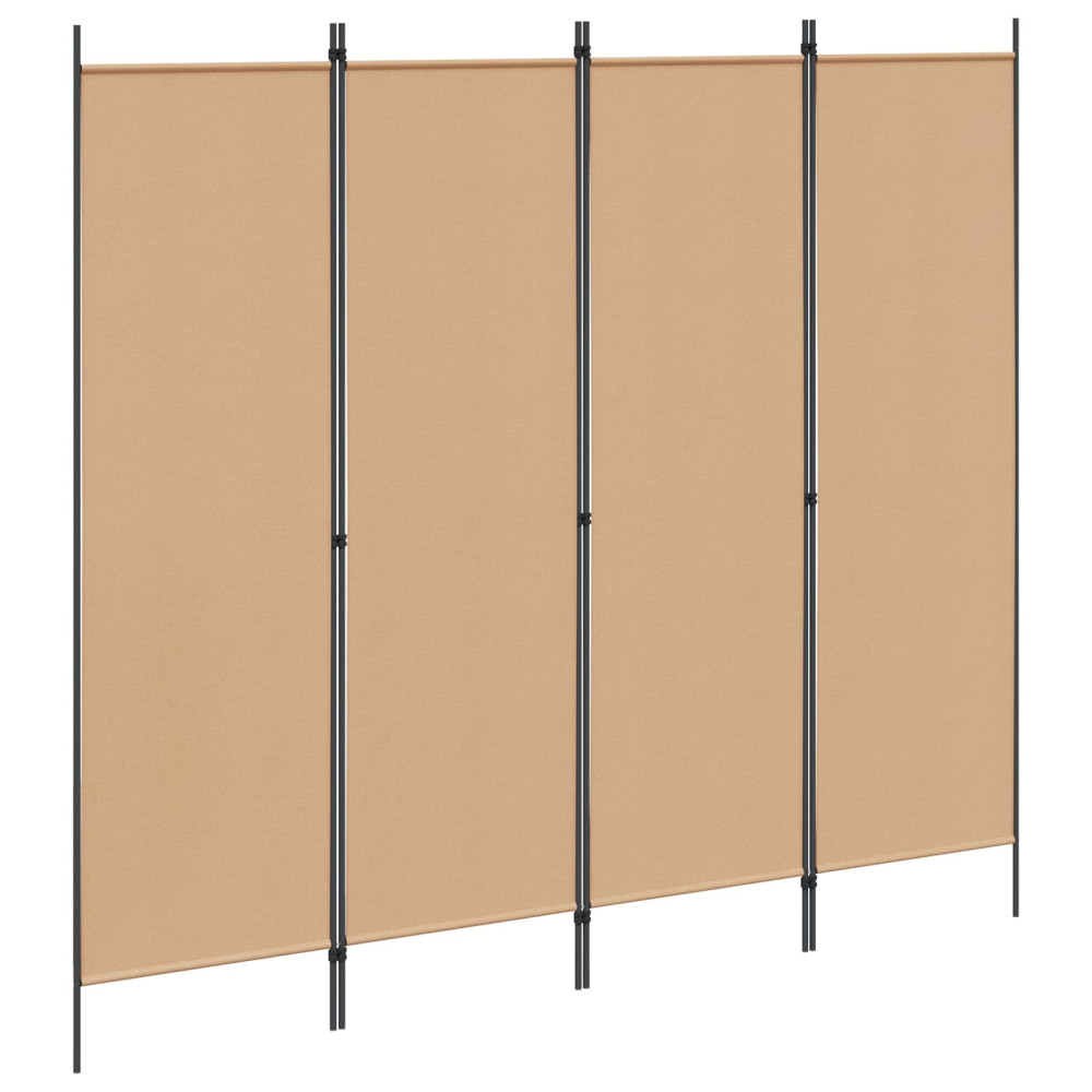 Produktbild för 4-panelig rumsavskiljare Beige 200 x 180 cm Tyg