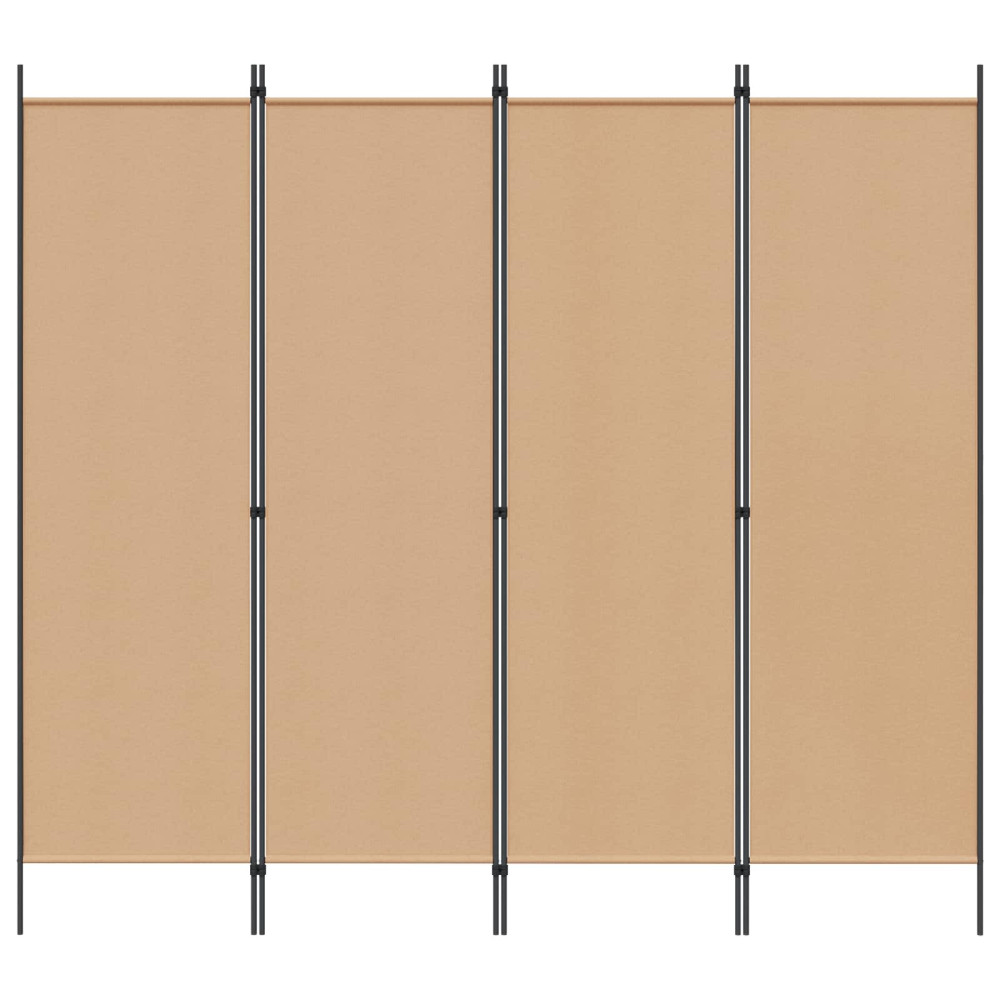 Produktbild för 4-panelig rumsavskiljare Beige 200 x 180 cm Tyg