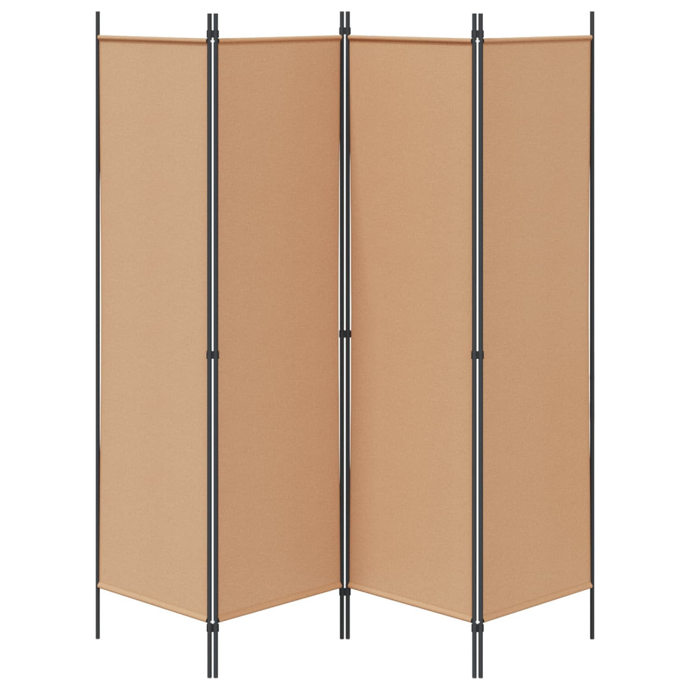 Produktbild för 4-panelig rumsavskiljare Beige 200 x 180 cm Tyg