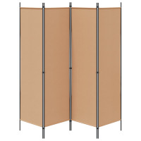 Produktbild för 4-panelig rumsavskiljare Beige 200 x 180 cm Tyg