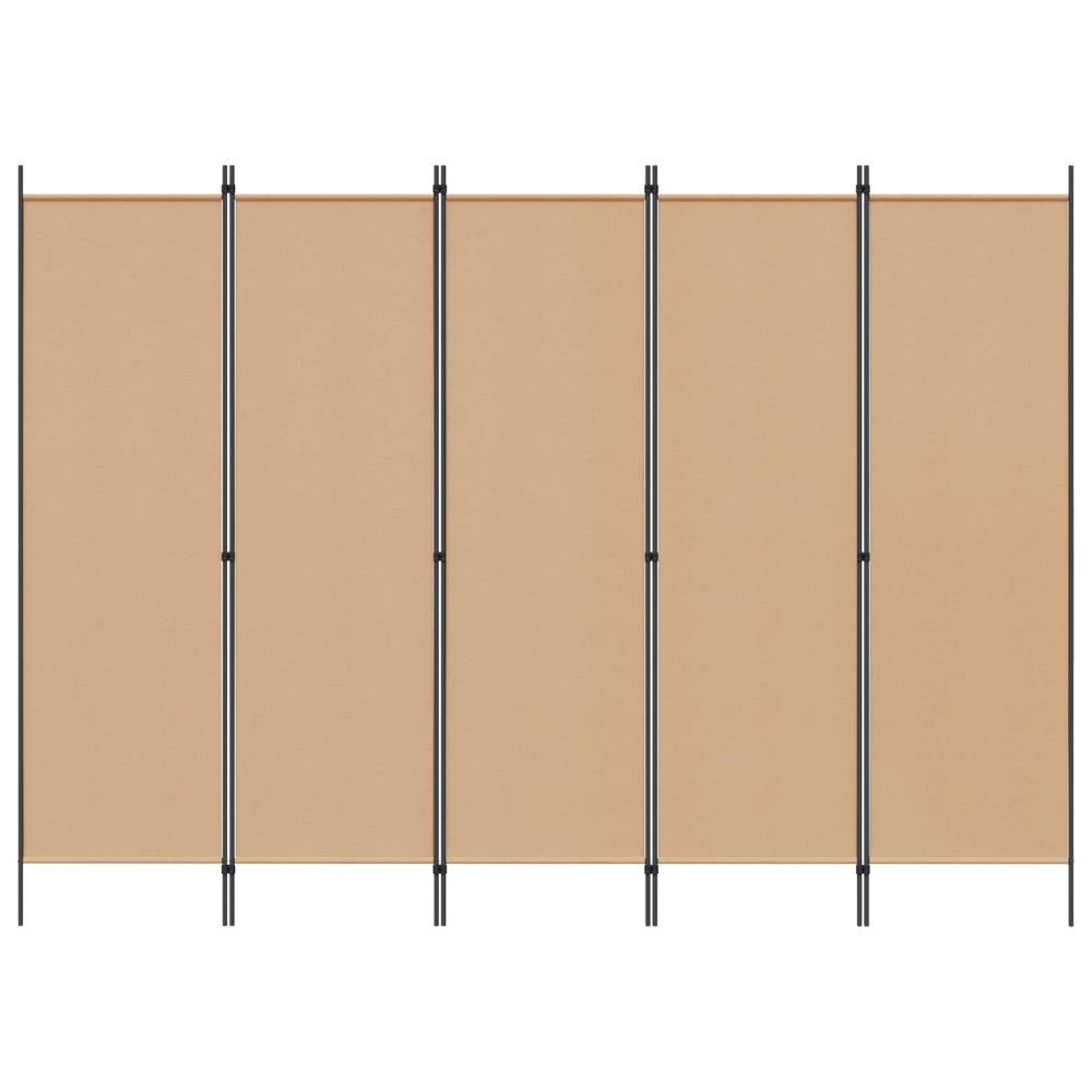 Produktbild för 5-panel rumsavskiljare Beige 250 x 180 cm Tyg