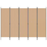 Produktbild för 5-panel rumsavskiljare Beige 250 x 180 cm Tyg