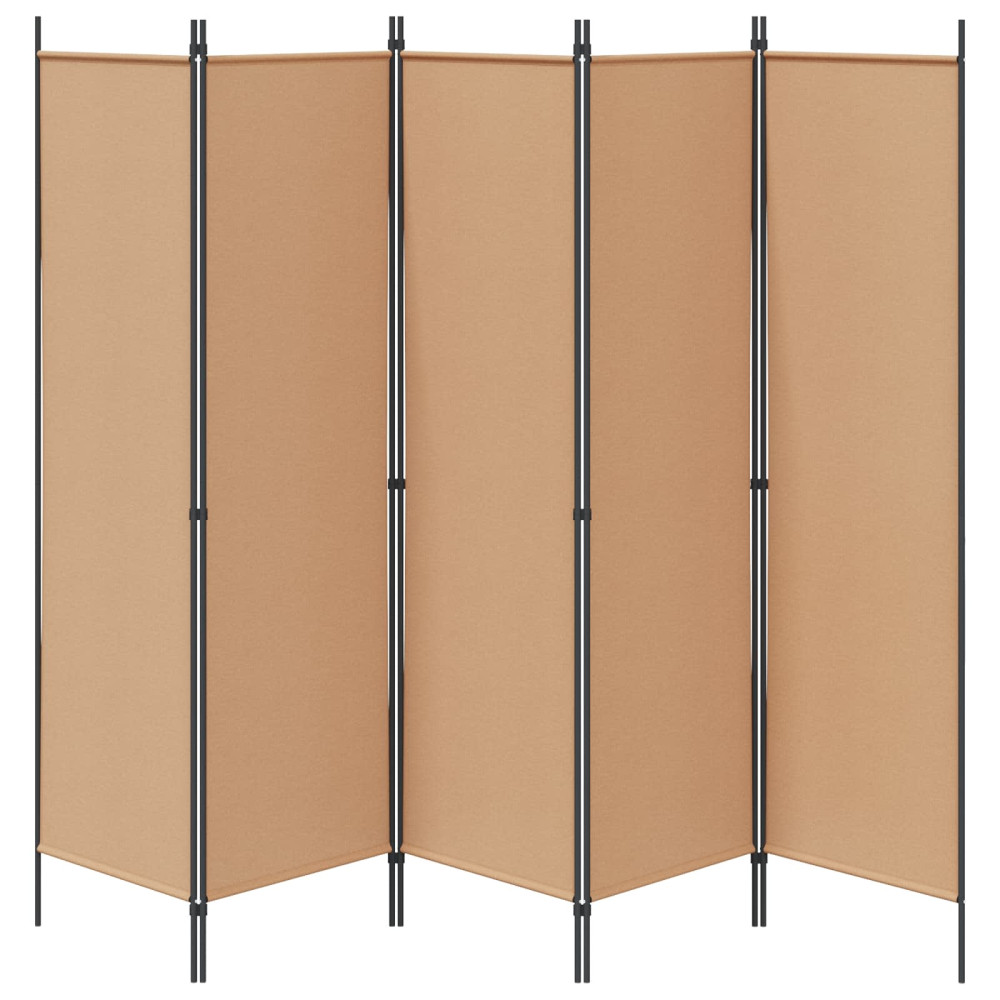 Produktbild för 5-panel rumsavskiljare Beige 250 x 180 cm Tyg