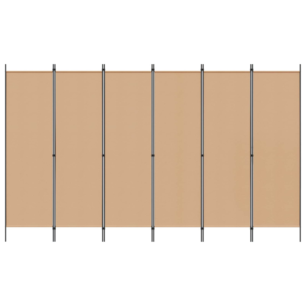 Produktbild för 6-panelers rumsavdelare Beige 300 x 180 cm Tyg