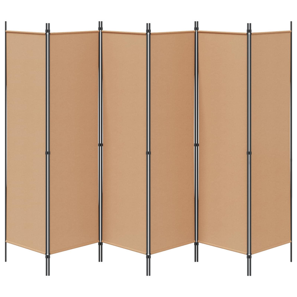 Produktbild för 6-panelers rumsavdelare Beige 300 x 180 cm Tyg