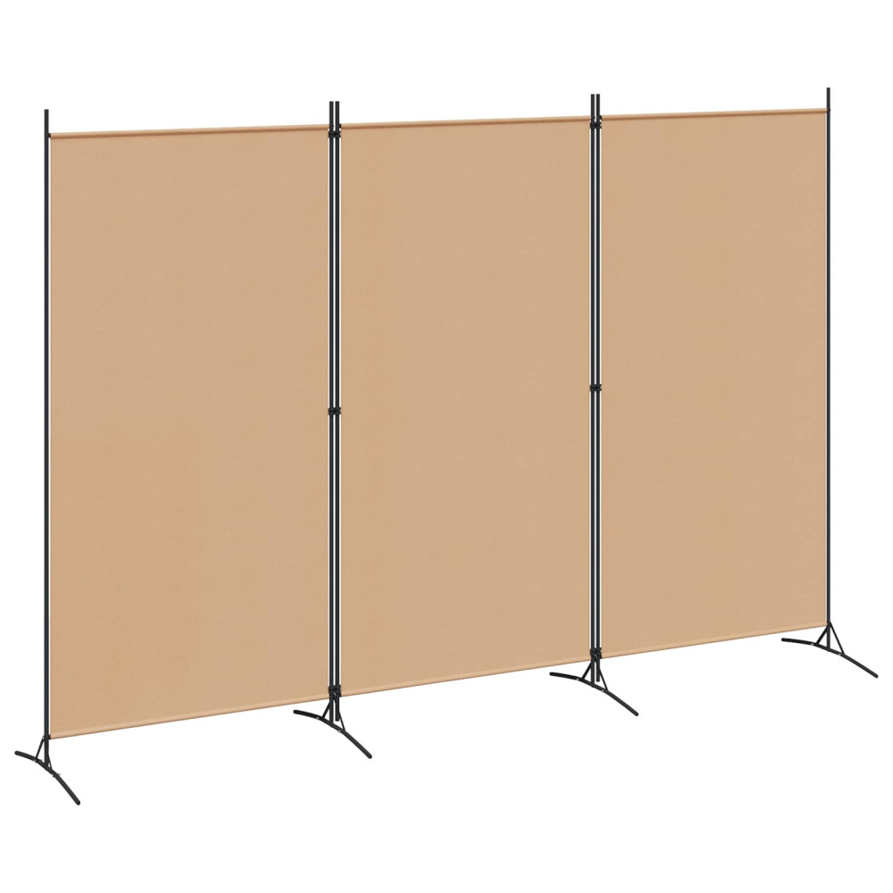 Produktbild för 3-panelers rumsavdelare Beige 260 x 180 cm Tyg