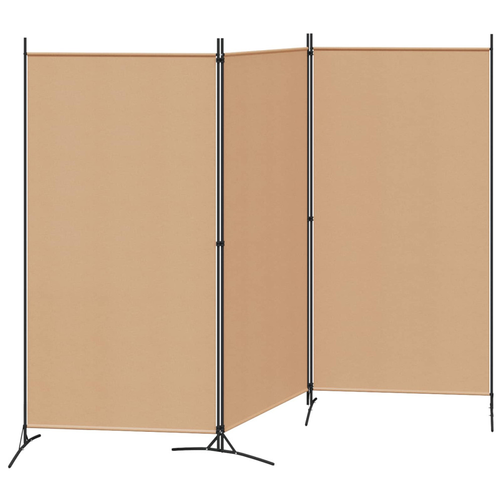 Produktbild för 3-panelers rumsavdelare Beige 260 x 180 cm Tyg
