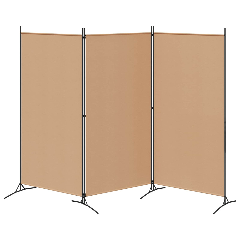 Produktbild för 3-panelers rumsavdelare Beige 260 x 180 cm Tyg