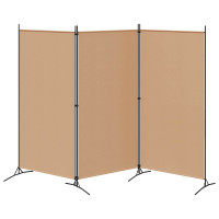 Produktbild för 3-panelers rumsavdelare Beige 260 x 180 cm Tyg
