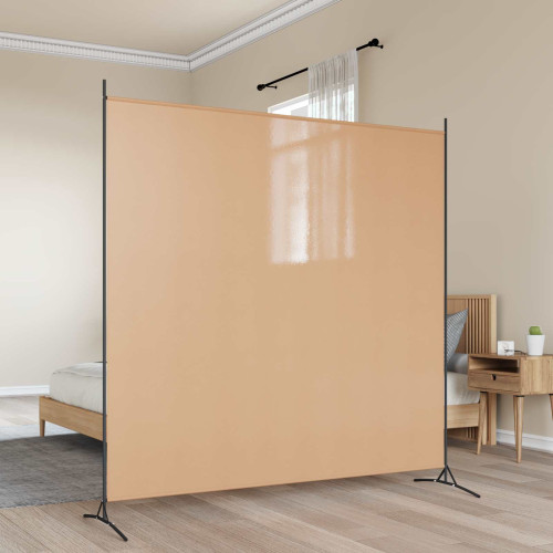 vidaXL Singelpanel rumsavdelare Beige 175 x 180 cm Tyg