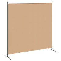 Produktbild för Singelpanel rumsavdelare Beige 175 x 180 cm Tyg