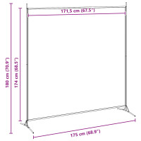 Produktbild för Singelpanel rumsavdelare Beige 175 x 180 cm Tyg