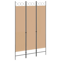Produktbild för 3-panelers rumsavdelare Beige 120 x 200 cm Tyg