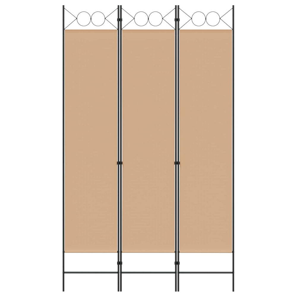 Produktbild för 3-panelers rumsavdelare Beige 120 x 200 cm Tyg