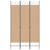 Produktbild för 3-panelers rumsavdelare Beige 120 x 200 cm Tyg