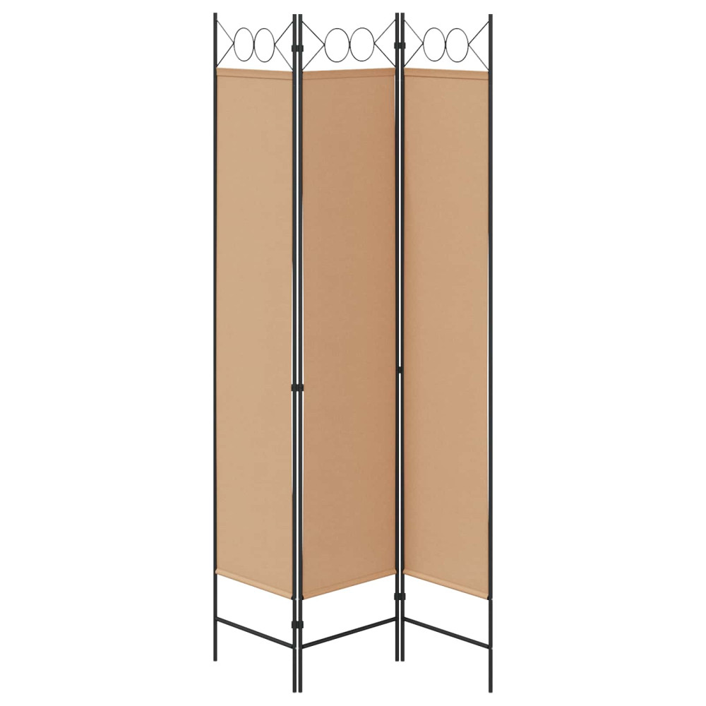 Produktbild för 3-panelers rumsavdelare Beige 120 x 200 cm Tyg
