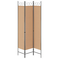 Produktbild för 3-panelers rumsavdelare Beige 120 x 200 cm Tyg