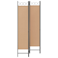 Produktbild för 4-panelig rumsavskiljare Beige 160 x 200 cm Tyg