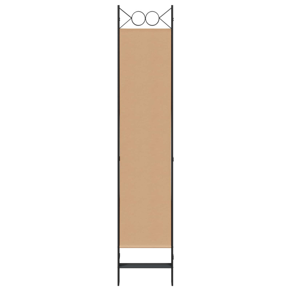Produktbild för 5-panel rumsavskiljare Beige 200 x 200 cm Tyg