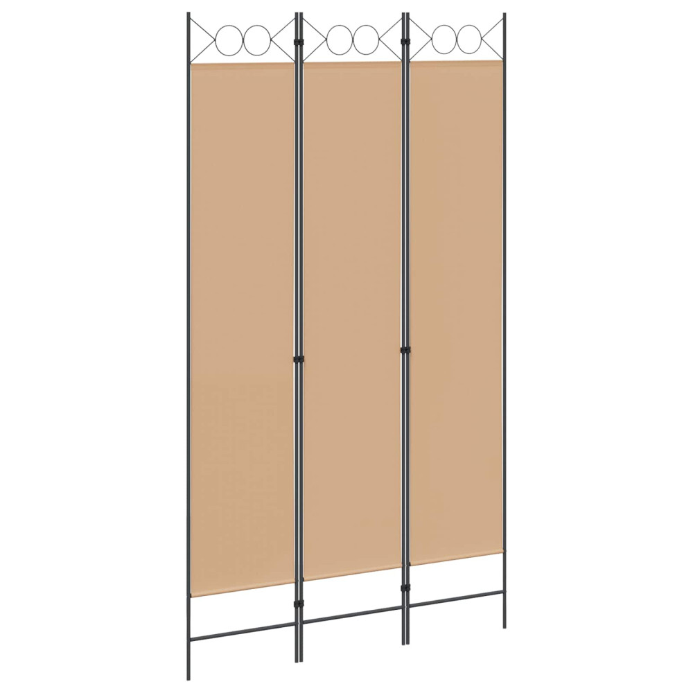 Produktbild för 3-panelers rumsavdelare Beige 120 x 220 cm Tyg