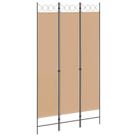 Produktbild för 3-panelers rumsavdelare Beige 120 x 220 cm Tyg