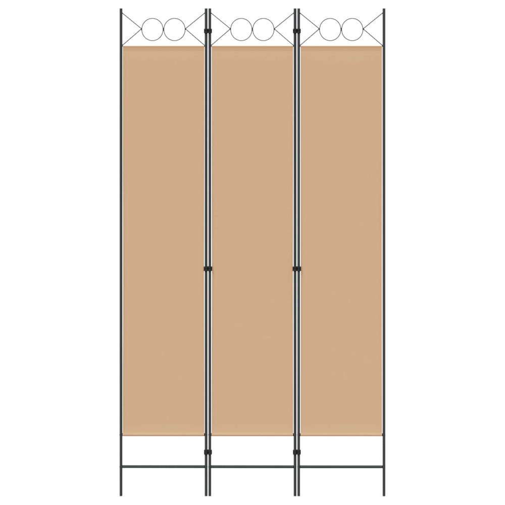 Produktbild för 3-panelers rumsavdelare Beige 120 x 220 cm Tyg