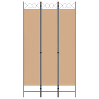 Produktbild för 3-panelers rumsavdelare Beige 120 x 220 cm Tyg