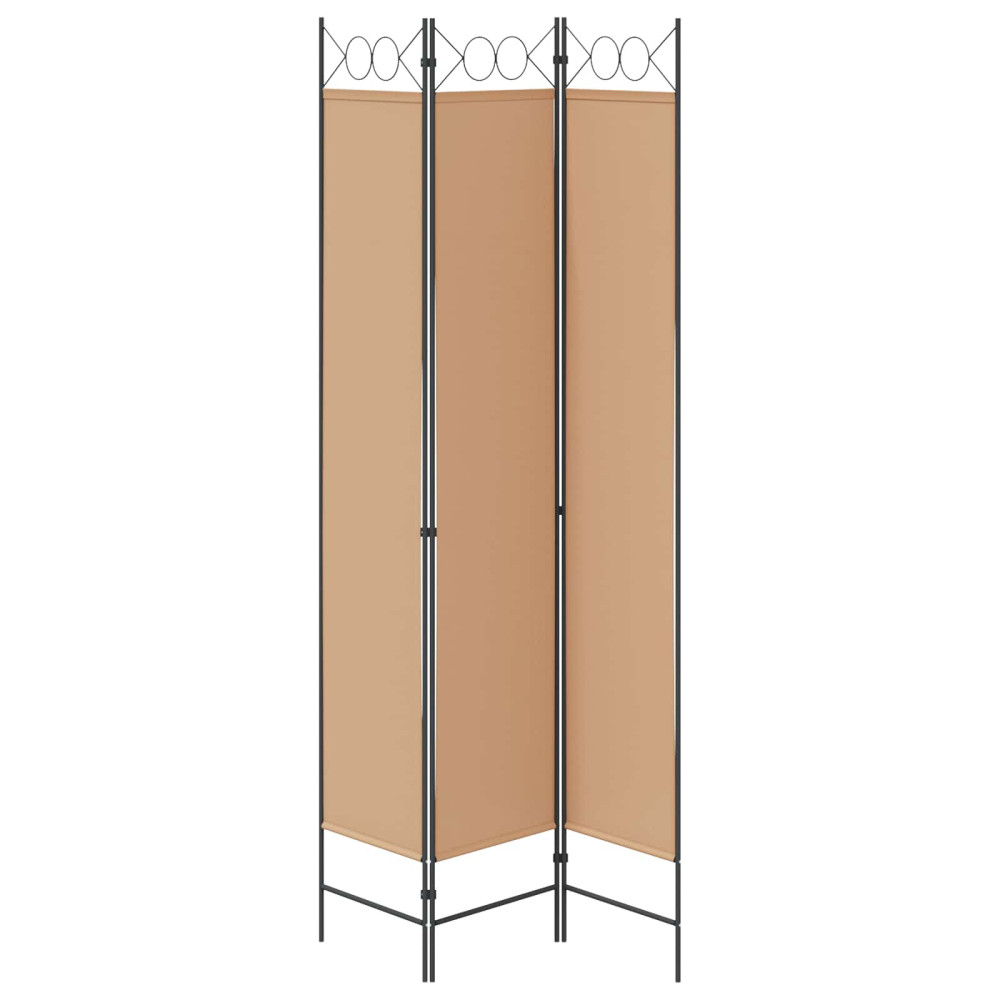 Produktbild för 3-panelers rumsavdelare Beige 120 x 220 cm Tyg