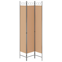 Produktbild för 3-panelers rumsavdelare Beige 120 x 220 cm Tyg