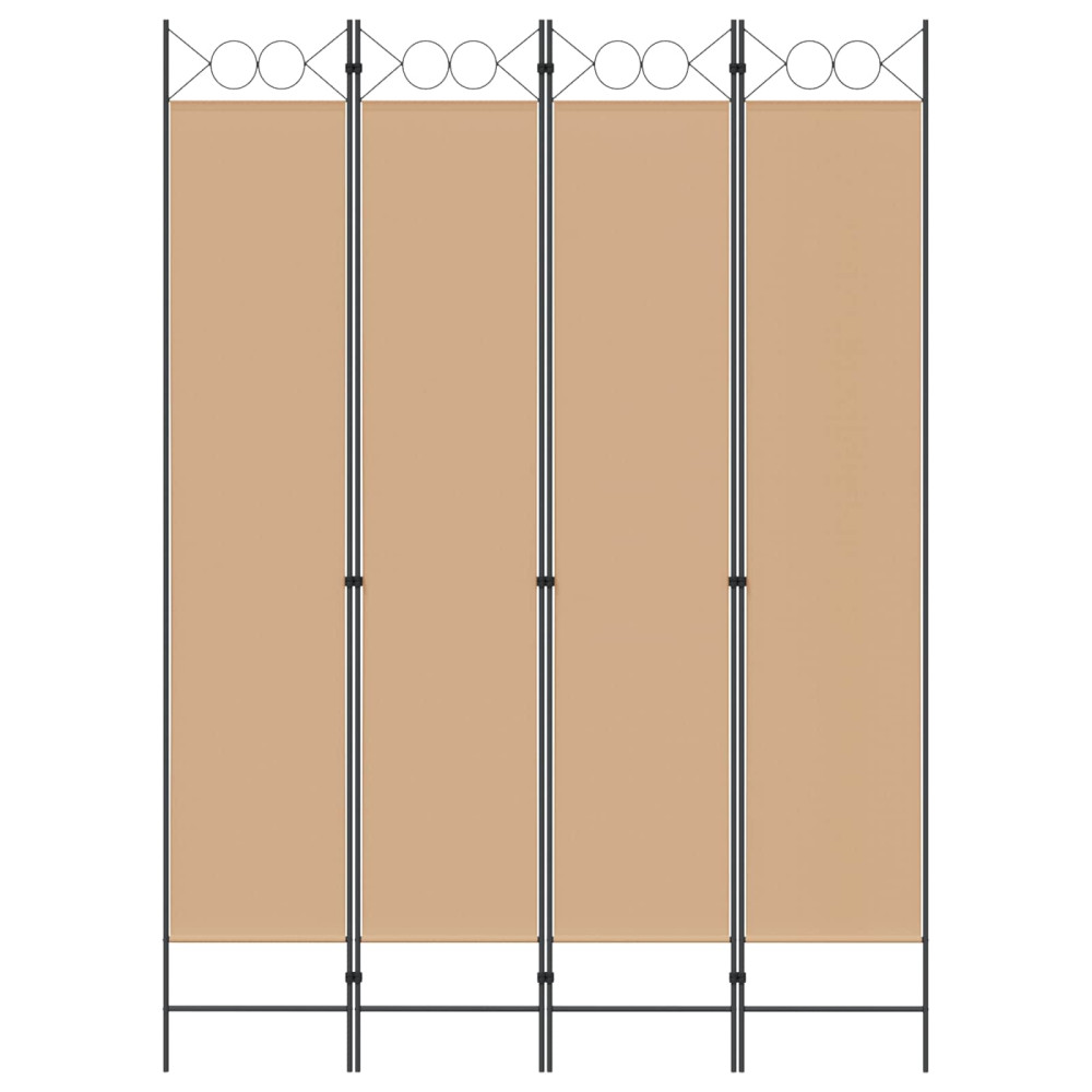 Produktbild för 4-panelig rumsavskiljare Beige 160 x 220 cm Tyg