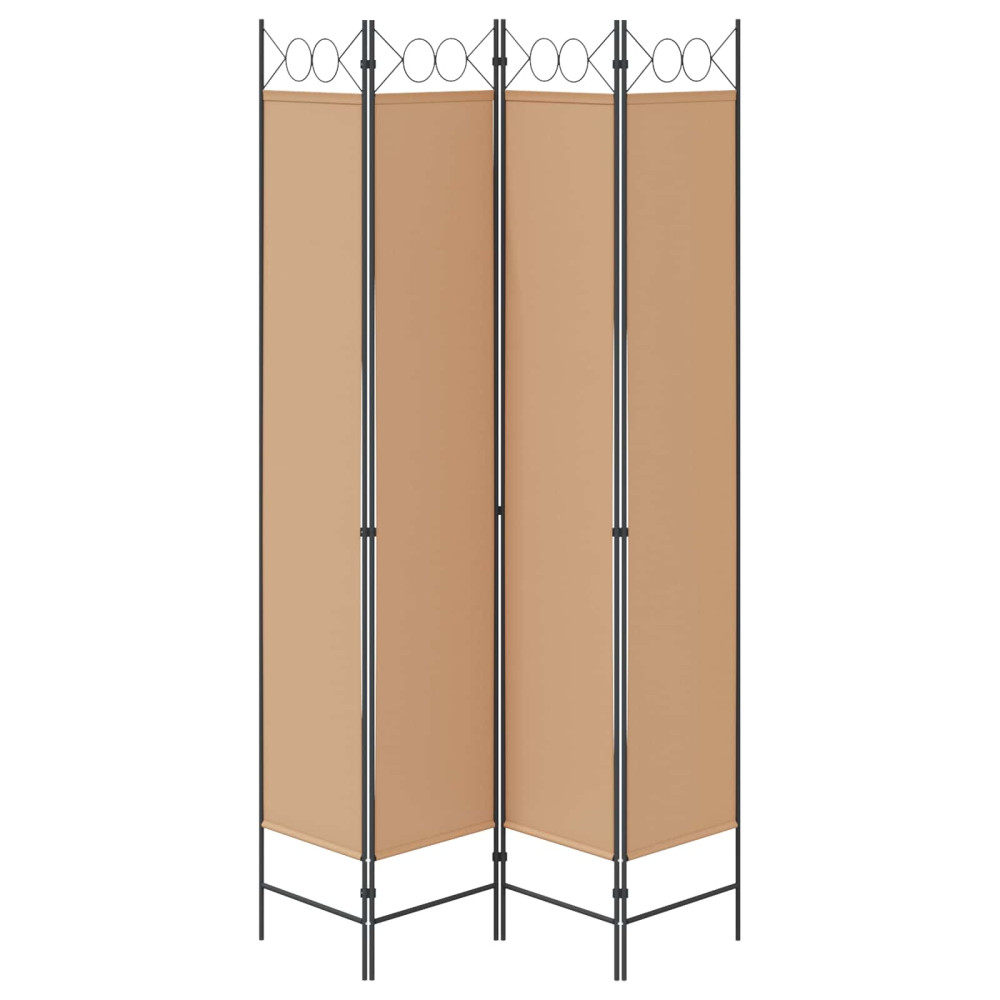 Produktbild för 4-panelig rumsavskiljare Beige 160 x 220 cm Tyg