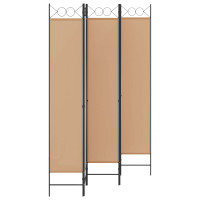 Produktbild för 5-panel rumsavskiljare Beige 200 x 220 cm Tyg