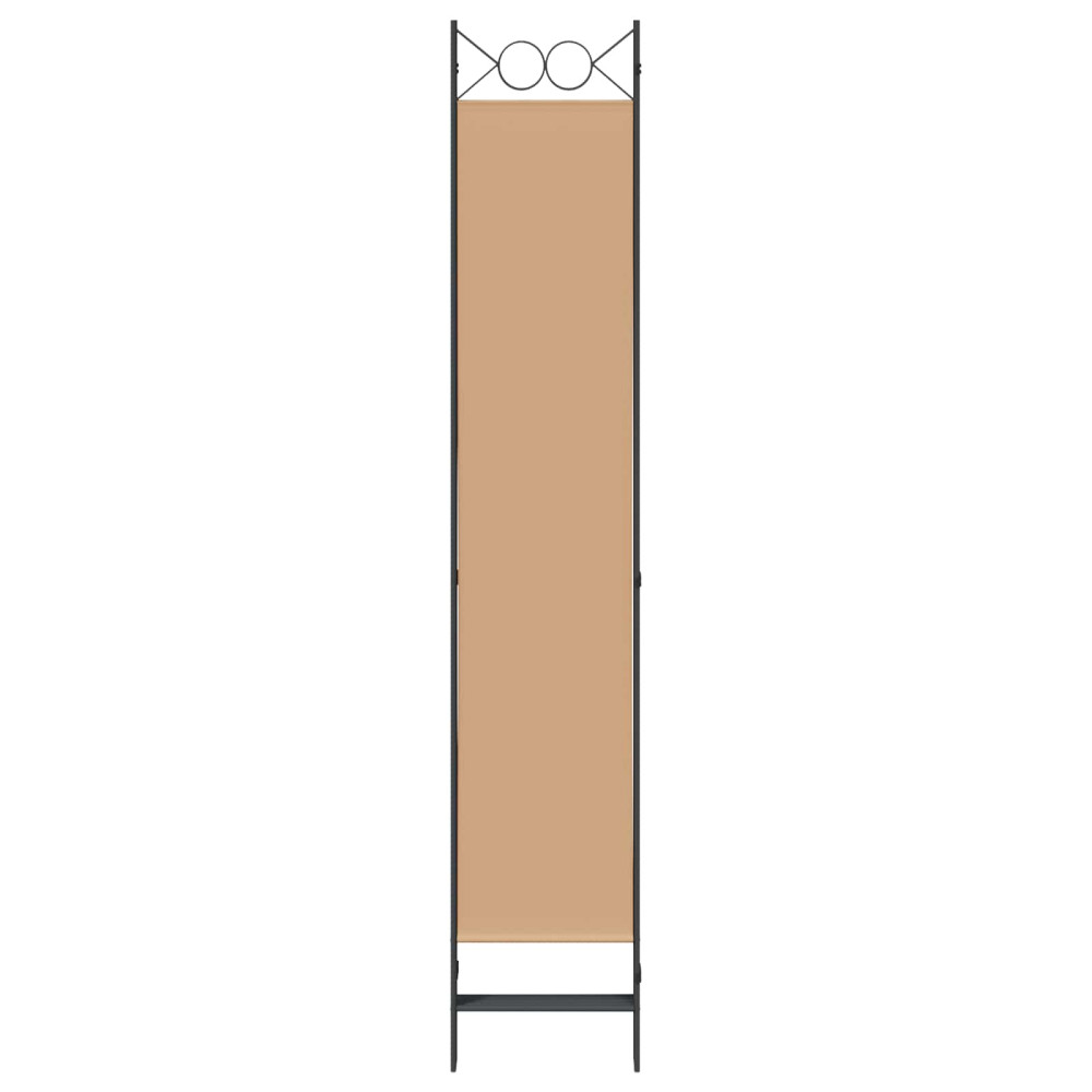 Produktbild för 5-panel rumsavskiljare Beige 200 x 220 cm Tyg