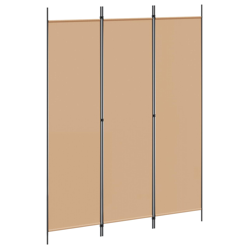Produktbild för 3-panelers rumsavdelare Beige 150 x 200 cm Tyg