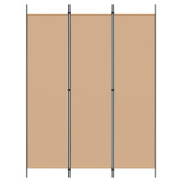 Produktbild för 3-panelers rumsavdelare Beige 150 x 200 cm Tyg
