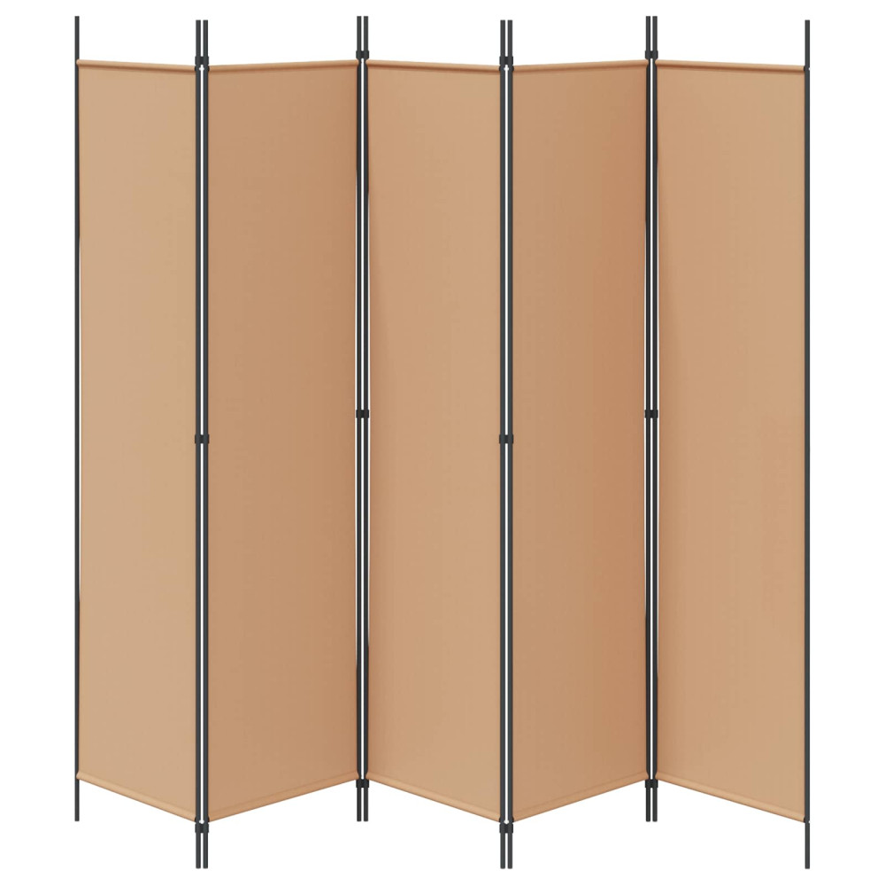 Produktbild för 5-panel rumsavskiljare Beige 250 x 200 cm Tyg
