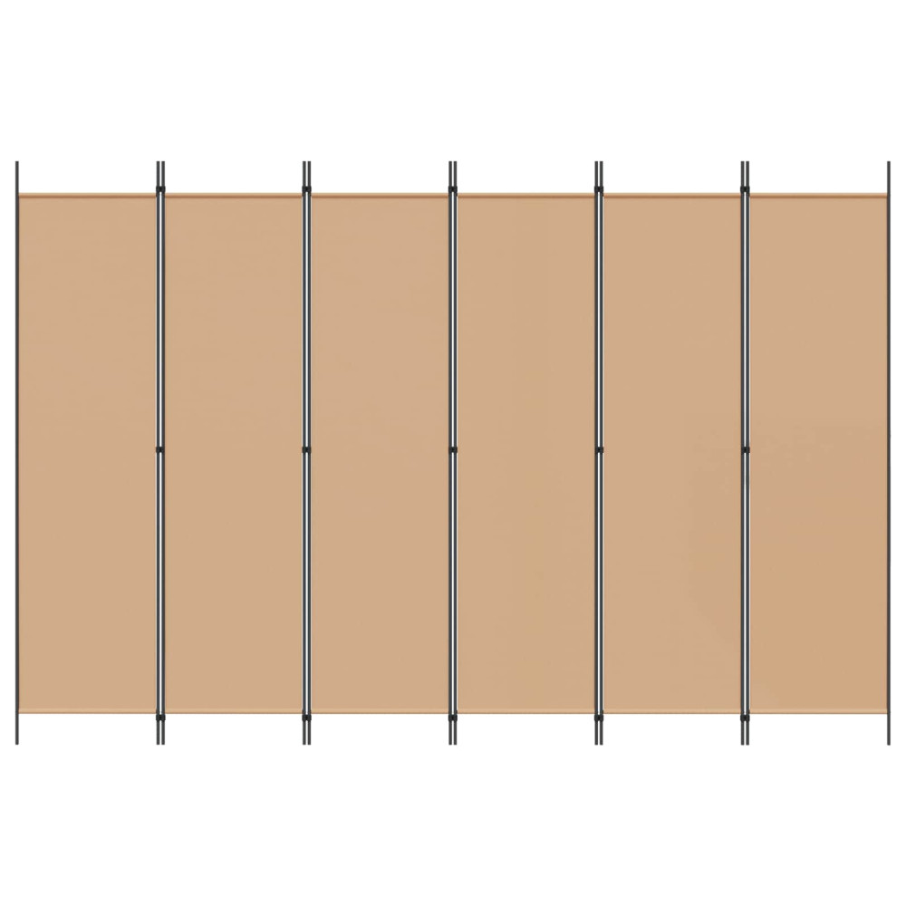 Produktbild för 6-panelers rumsavdelare Beige 300 x 200 cm Tyg