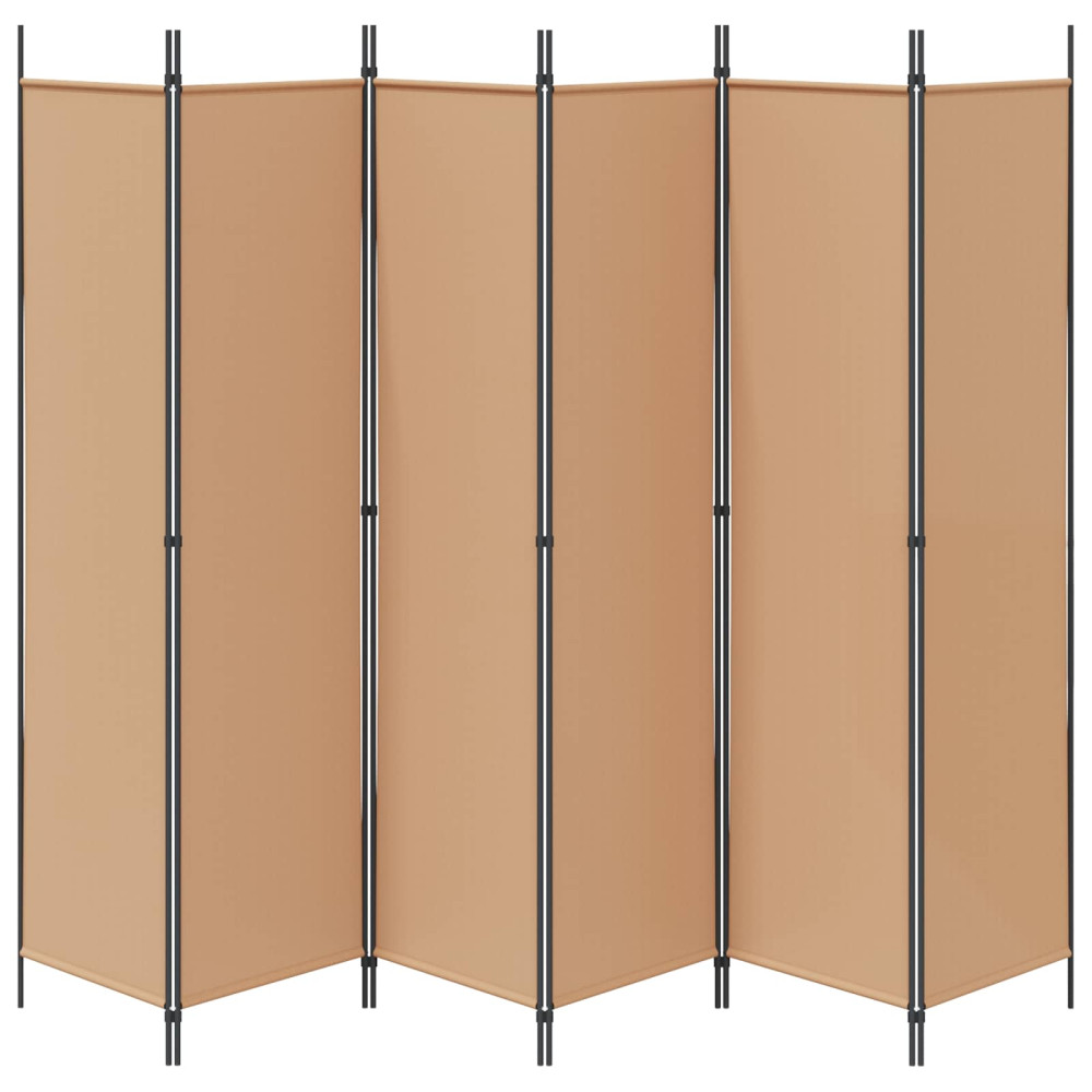 Produktbild för 6-panelers rumsavdelare Beige 300 x 200 cm Tyg
