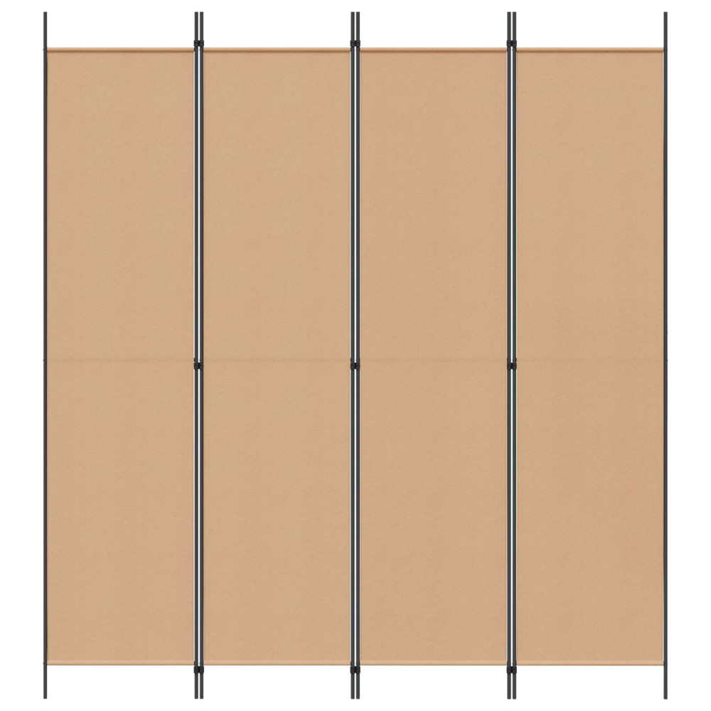 Produktbild för 4-panelig rumsavskiljare Beige 200 x 220 cm Tyg