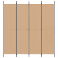 Produktbild för 4-panelig rumsavskiljare Beige 200 x 220 cm Tyg