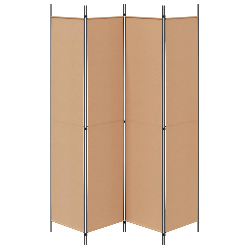 Produktbild för 4-panelig rumsavskiljare Beige 200 x 220 cm Tyg