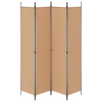 Produktbild för 4-panelig rumsavskiljare Beige 200 x 220 cm Tyg