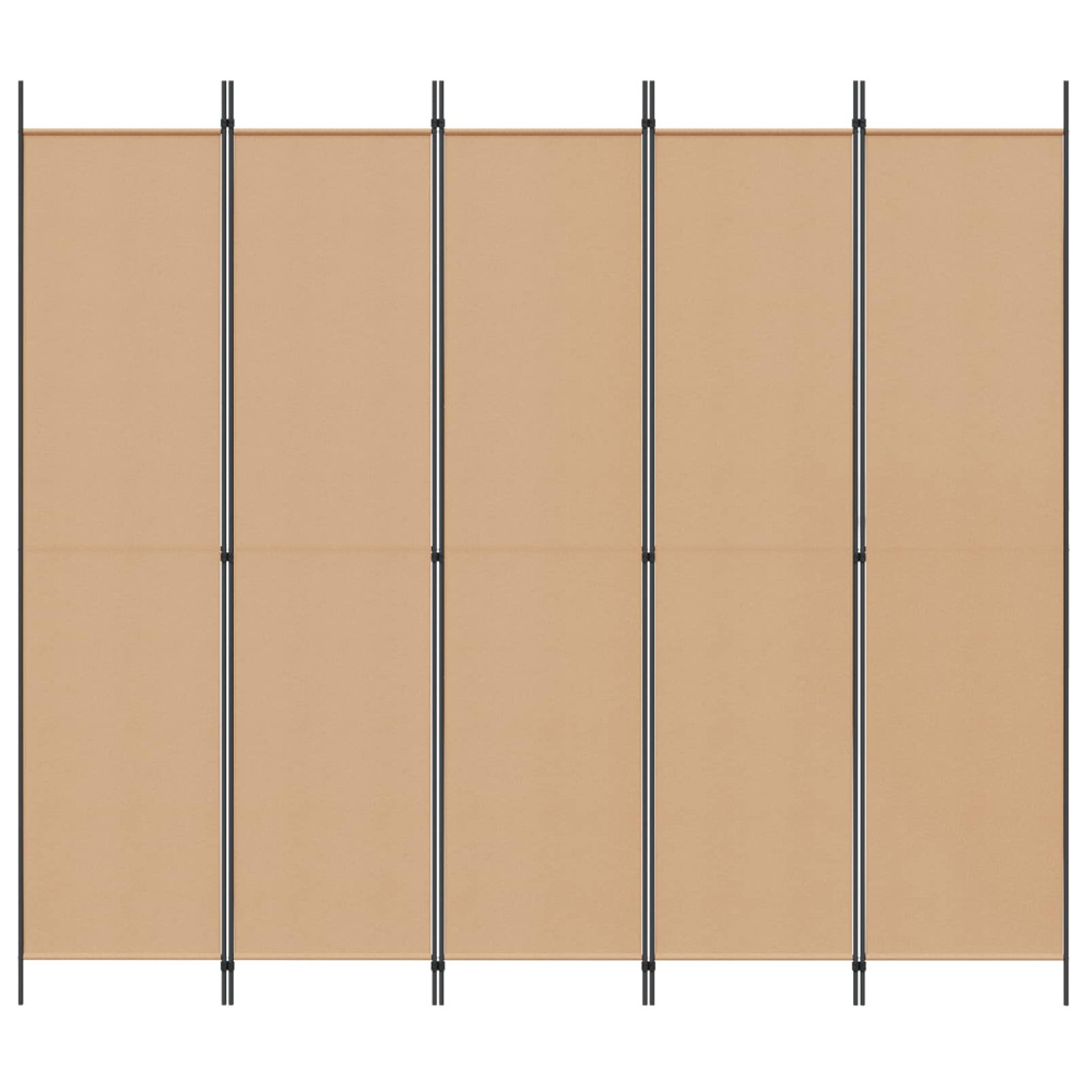 Produktbild för 5-panel rumsavskiljare Beige 250 x 220 cm Tyg