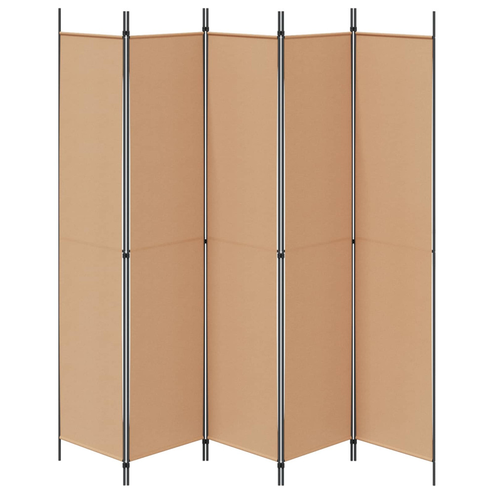 Produktbild för 5-panel rumsavskiljare Beige 250 x 220 cm Tyg