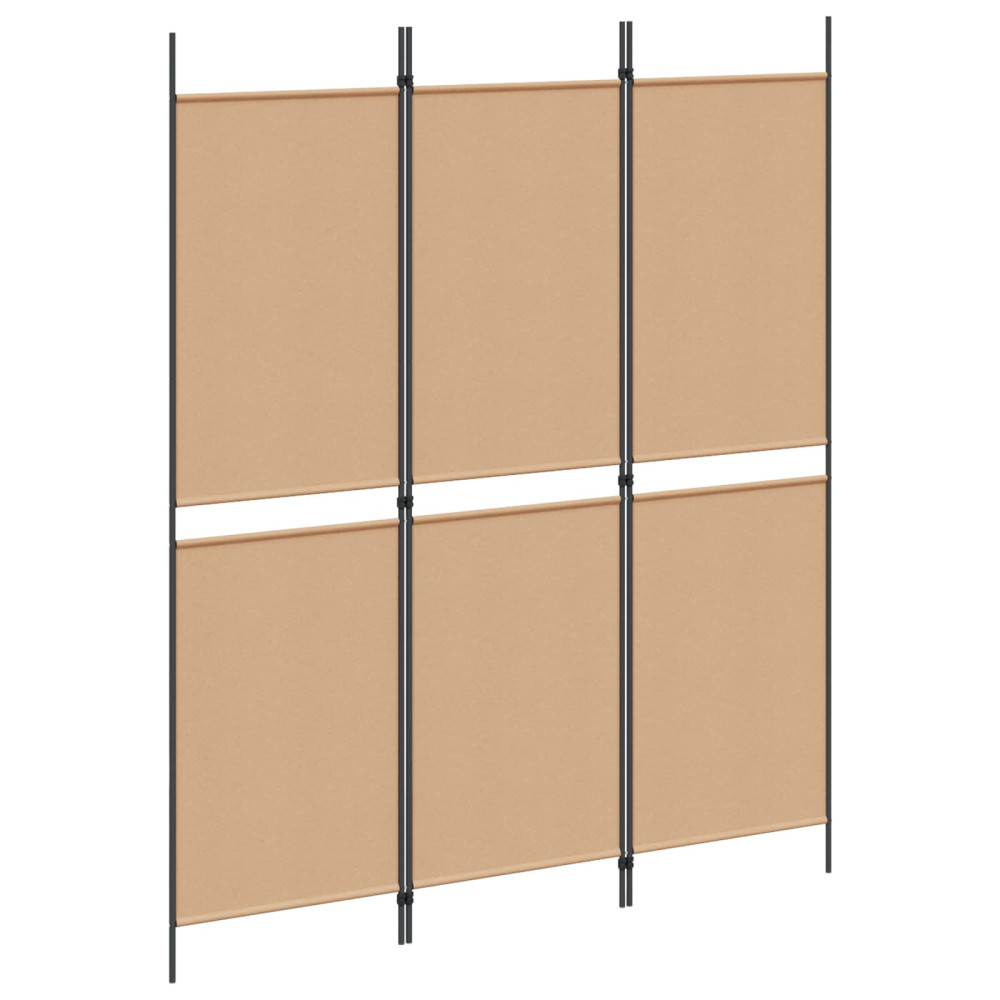 Produktbild för 3-panelers rumsavdelare Beige 150 x 180 cm Tyg