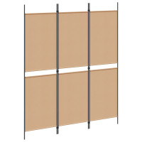 Produktbild för 3-panelers rumsavdelare Beige 150 x 180 cm Tyg