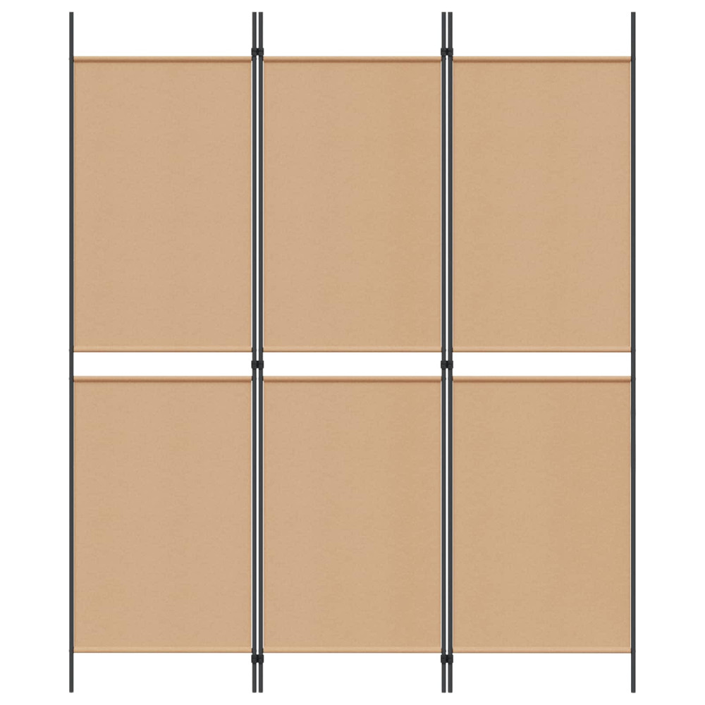 Produktbild för 3-panelers rumsavdelare Beige 150 x 180 cm Tyg